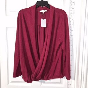 Jorge Women's Red and Burgundy Cardigan